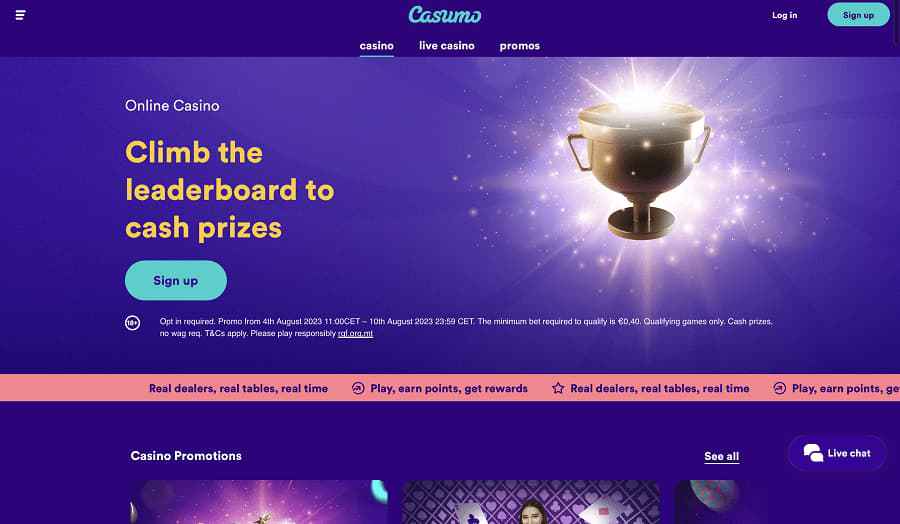 Casumo Casino 100 bonus