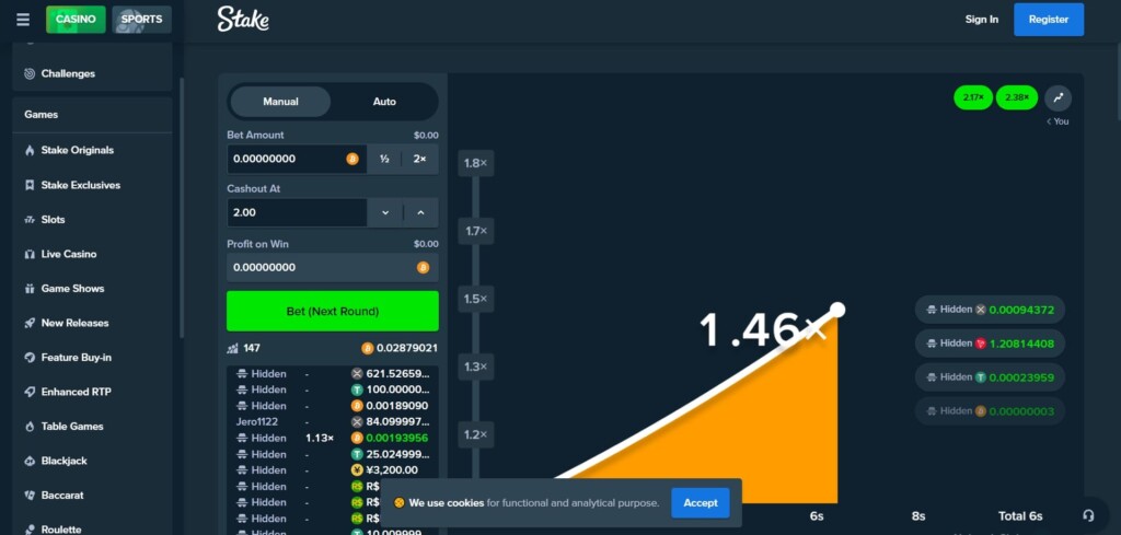 ETH Crash Games