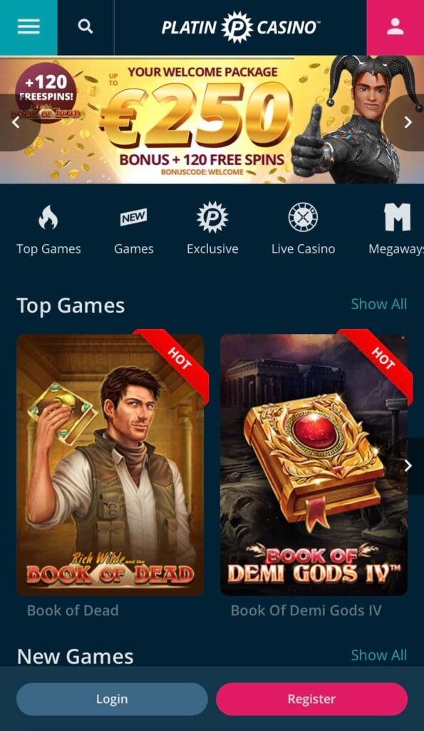 Platin Casino ROW applepay