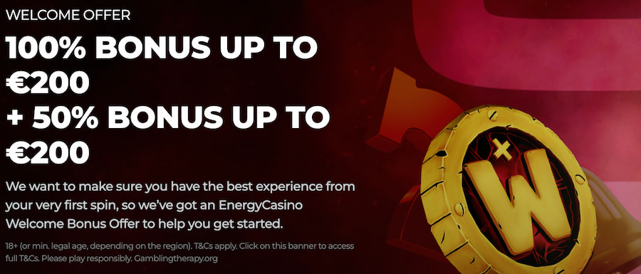 Energy Casino bonus welcome offer