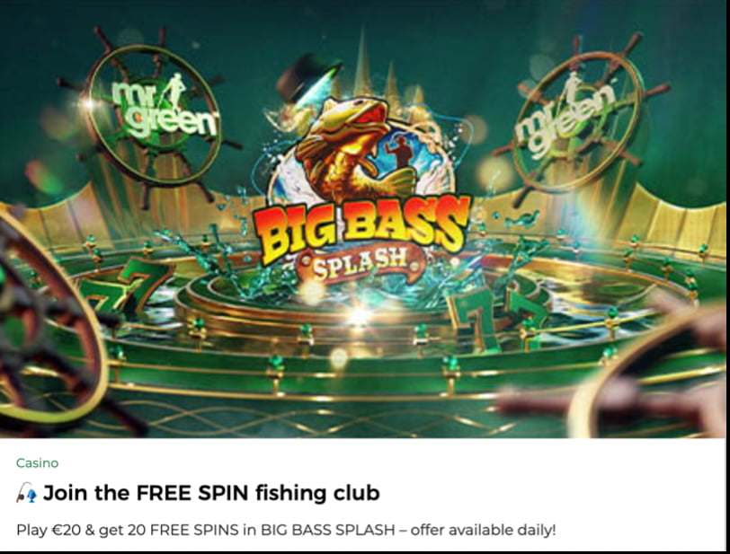 MrGreen Free Spins Offer