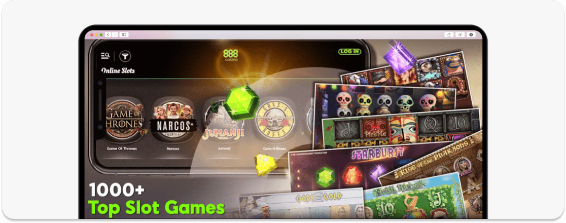 Screenshot of an 888Casino app advert from the Apple Store