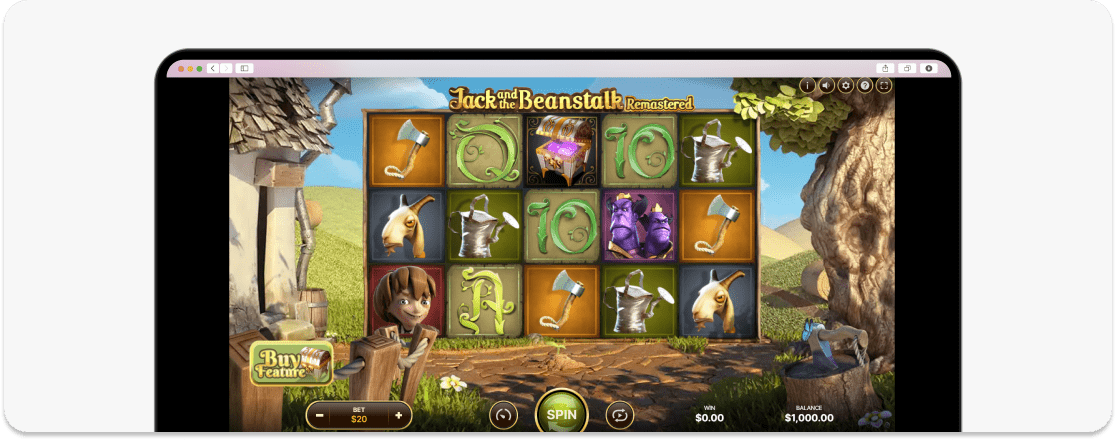 Jack and the beanstalk VR Casino from Netent