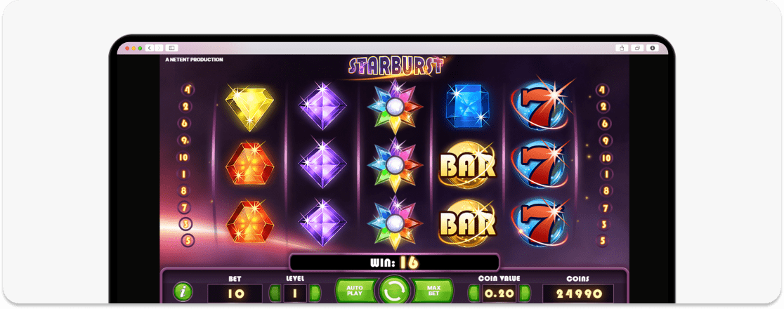 VR casino NetEnt slot Starburst