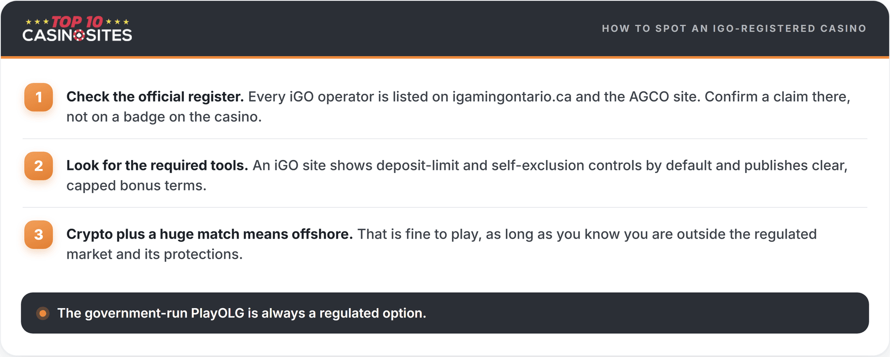 three-step guide to spotting an igo-registered casino