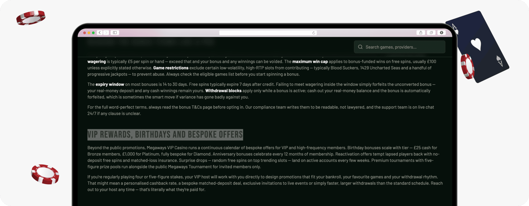 screenshot of megawaysvip birthday bonus
