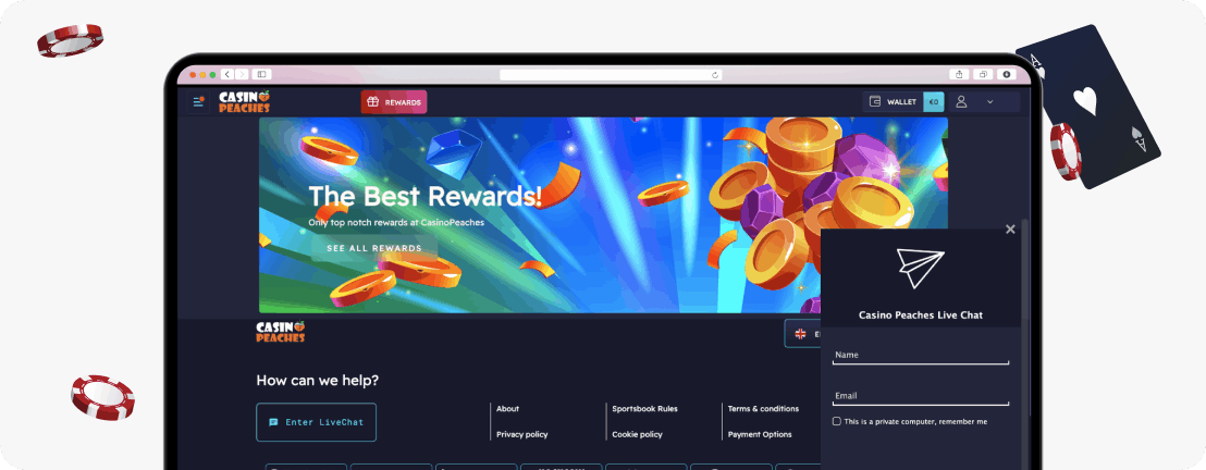 Casino Peaches customer support
