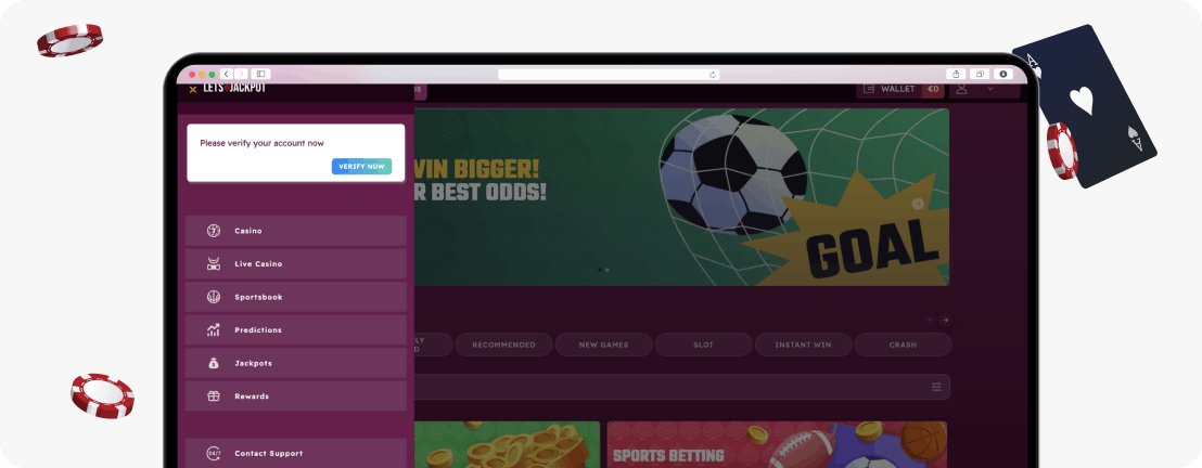 LetsJackpot Casino design