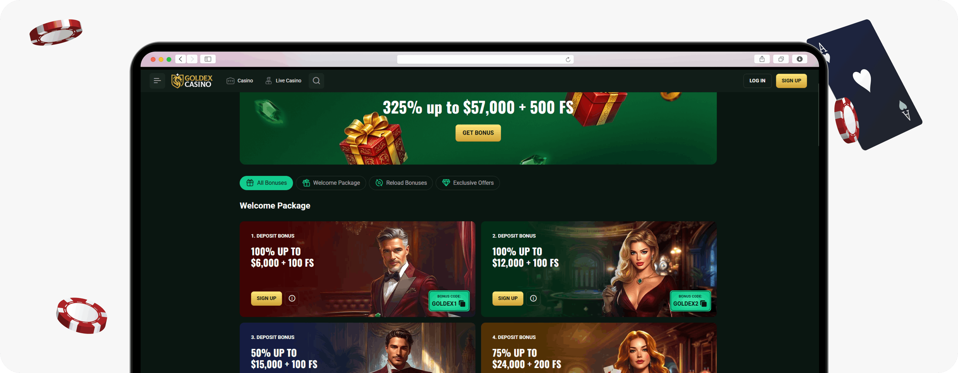 Goldex Casino promotions page