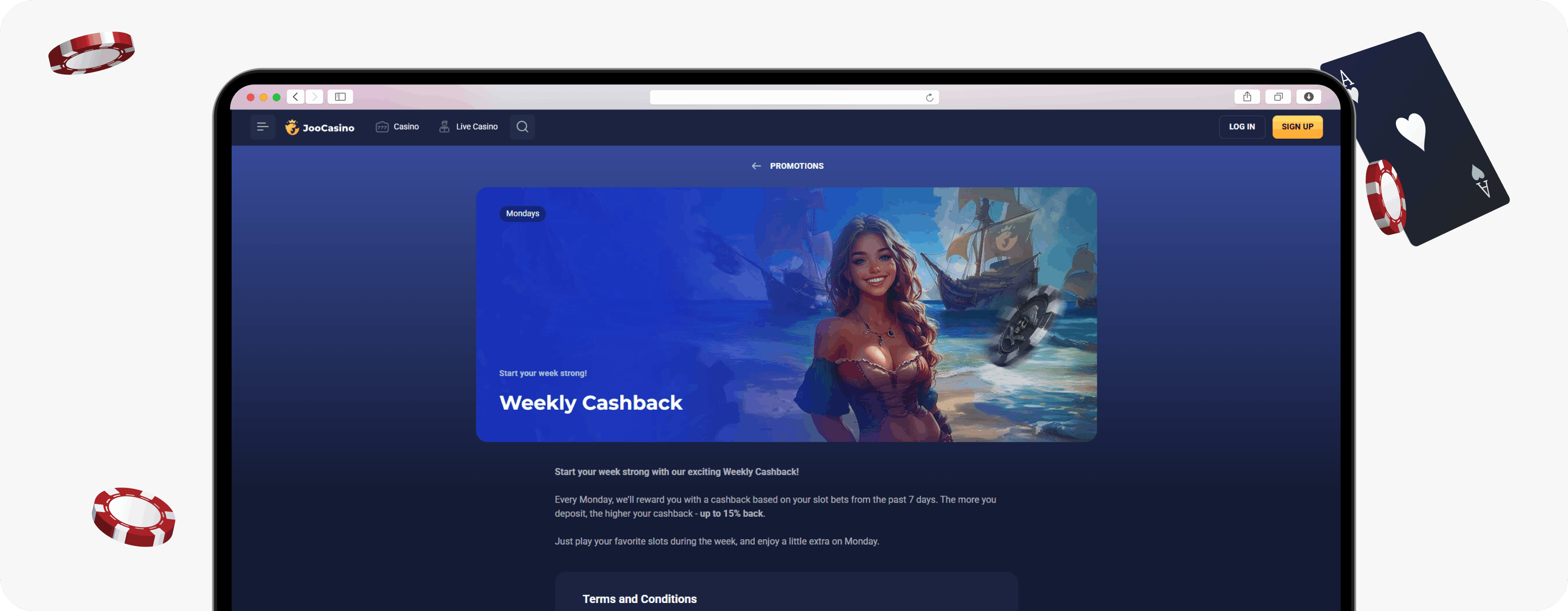 Joo Casino weekly cashback