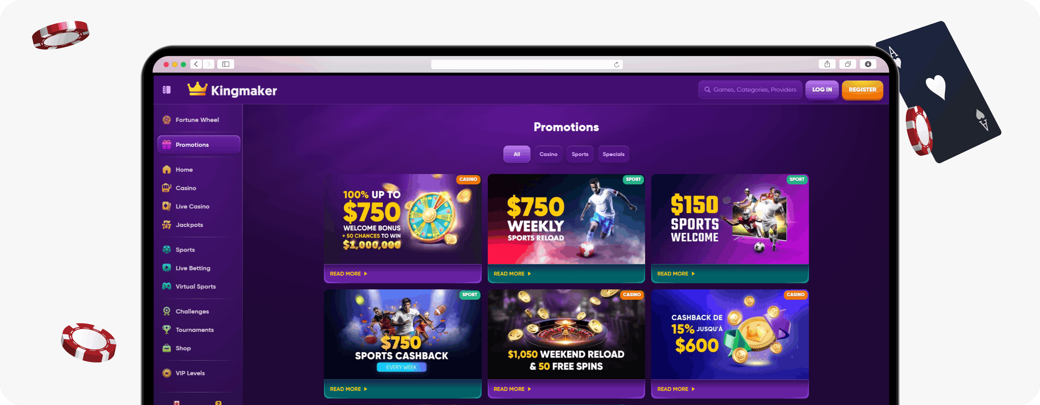 Kingmaker Casino promotions