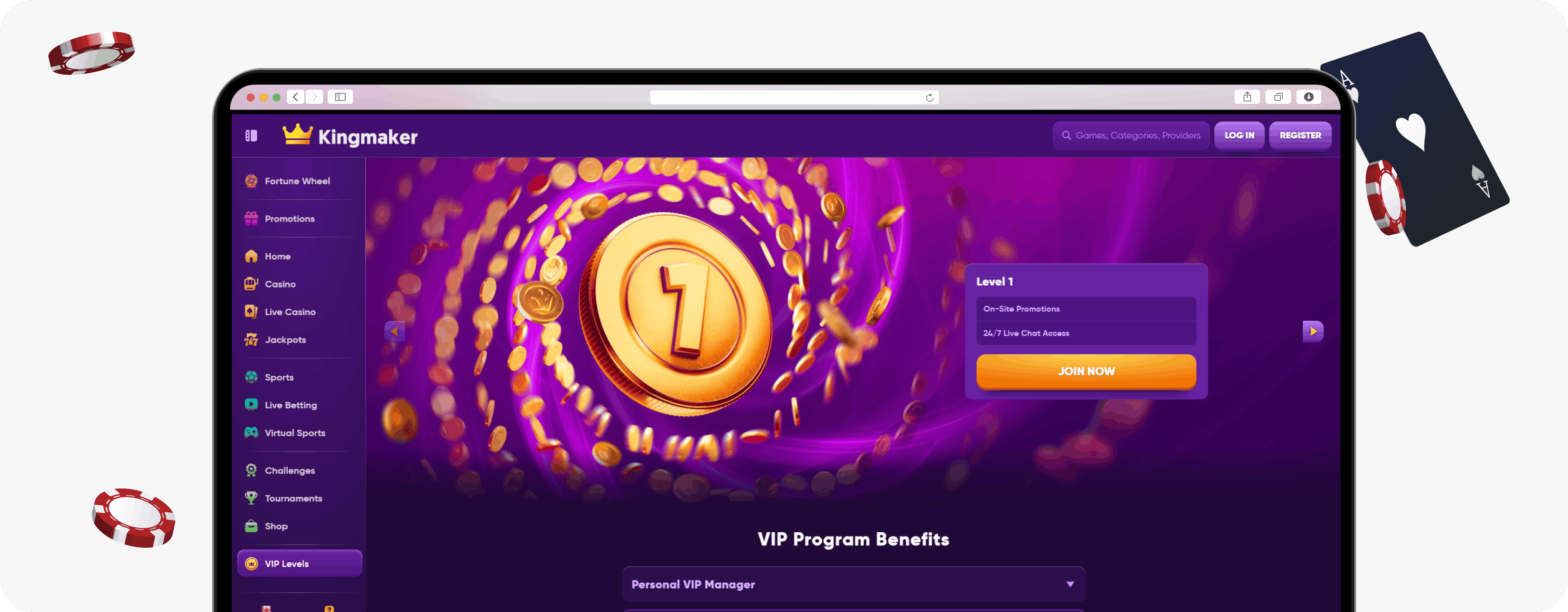 Kingmaker Casino VIP section