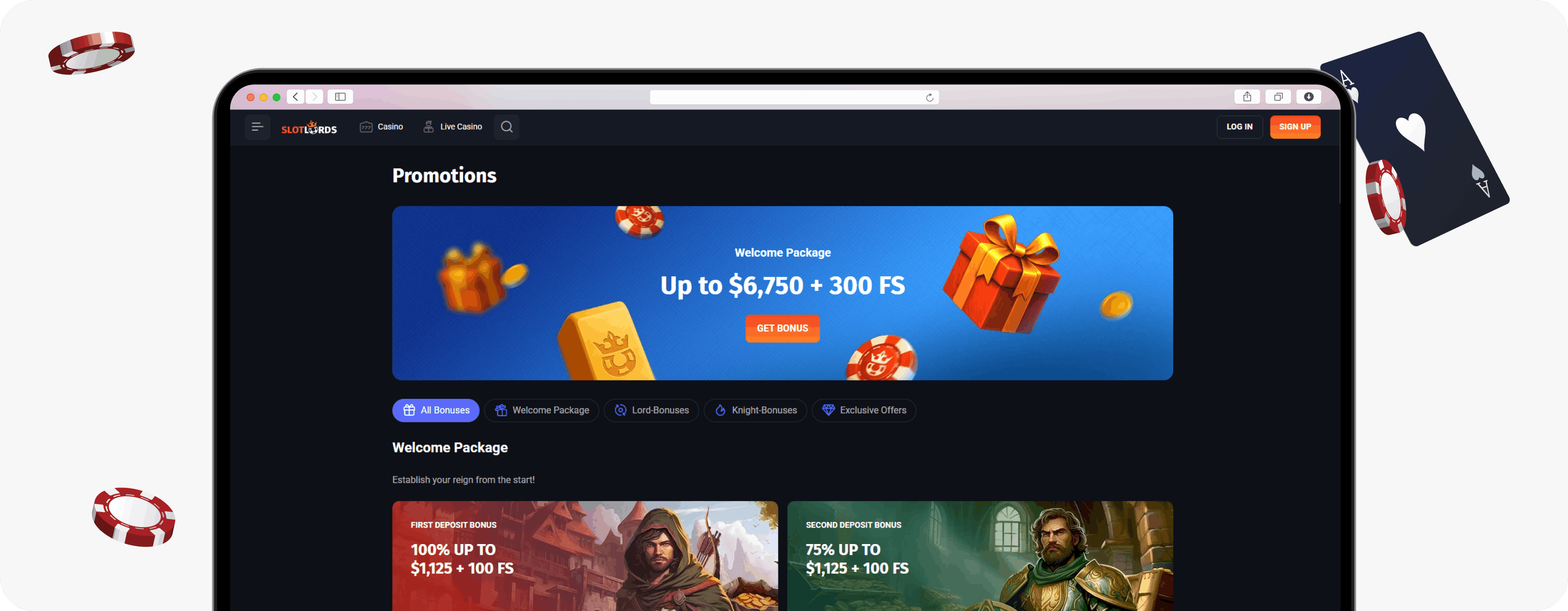 SlotLords Casino promotions
