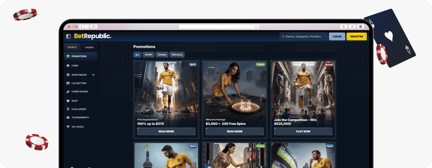 BetRepublic Casino promotions
