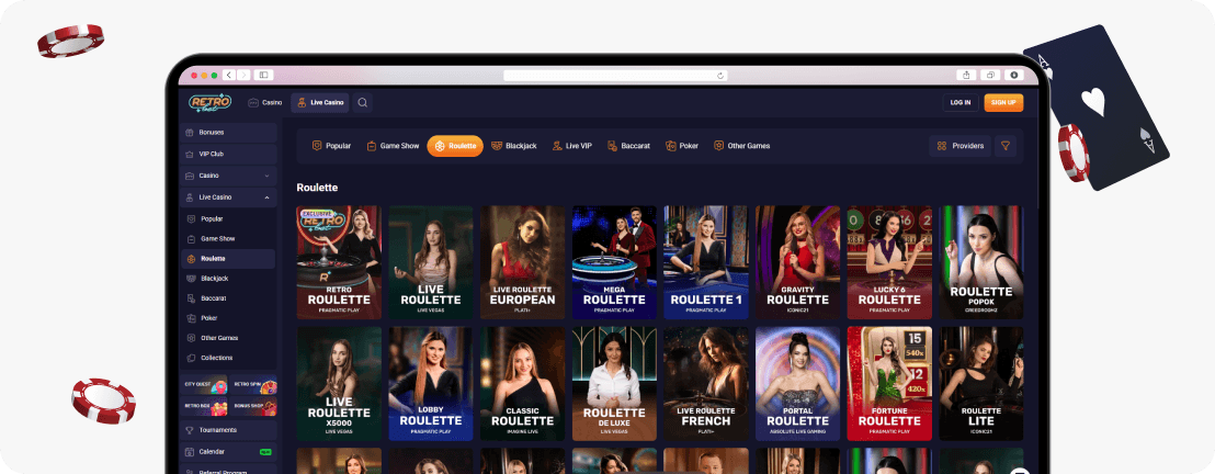 RetroBet live roulette